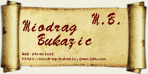 Miodrag Bukazić vizit kartica
